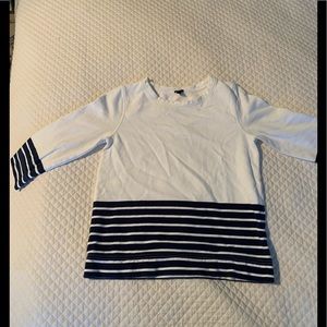 JCrew Sweatshirt navy stripe